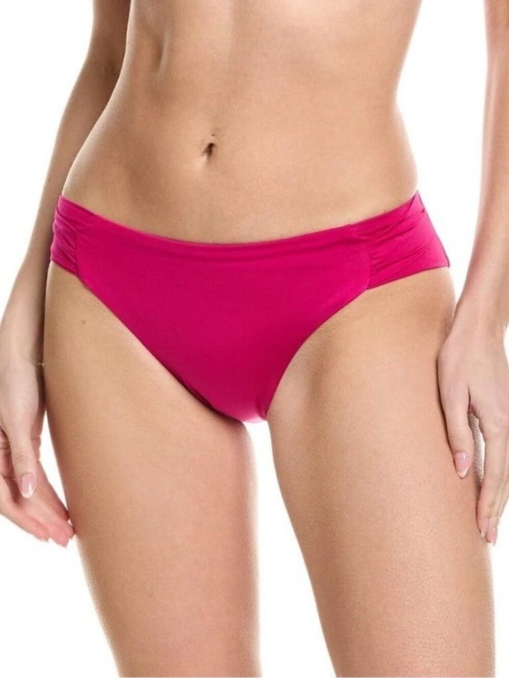 🌻NEW w/tag Trina Turk Shirred Hipster Bikini Bottom Fuchsia Pink Size 6